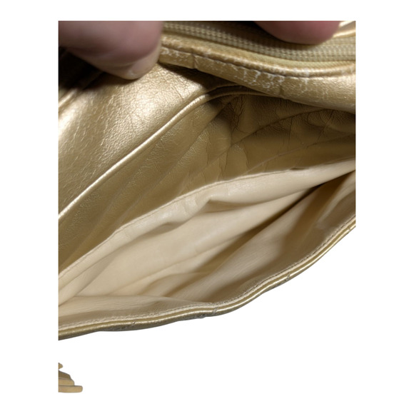 GIANI BERNINI - Gold Purse - Handbag -10x8x3 - Chain and Leather Strap - Picture 4 of 12